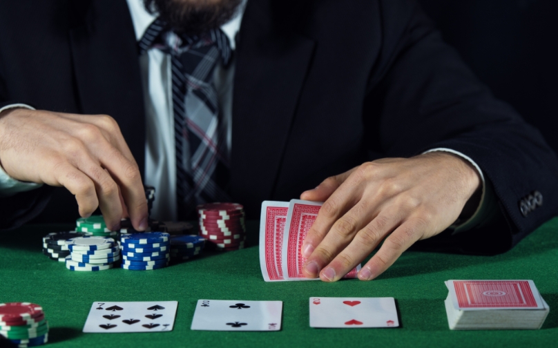 being addicted to gambling